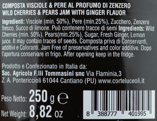 Composta di Visciole e Pere al Profumo di Zenzero "Corte Luceoli" – Luna Nuova Tartufi (2)