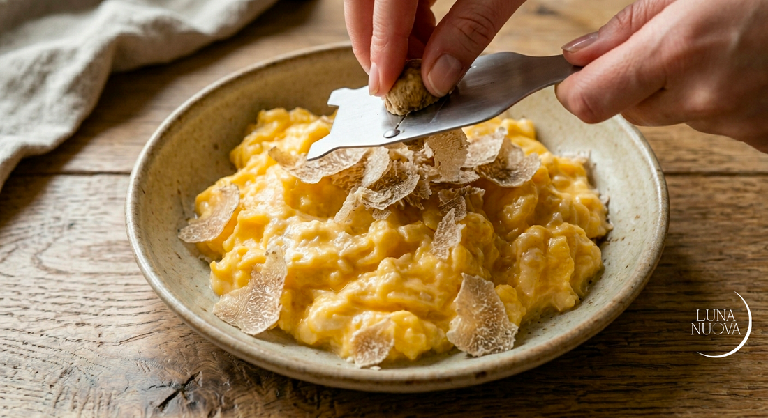 Uova strapazzate al tartufo bianco: la ricetta più semplice e profumata