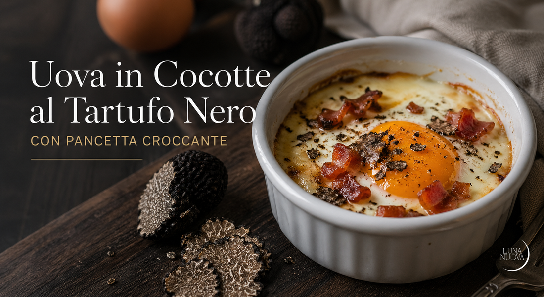 Uova in cocotte al tartufo nero con pancetta croccante: ricetta autunnale