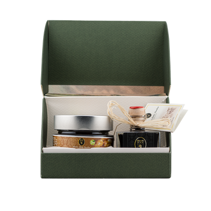 Cofanetto Regalo – Condimento Balsamico e Composta Gourmet "Acetaia Corte Ansaloni"