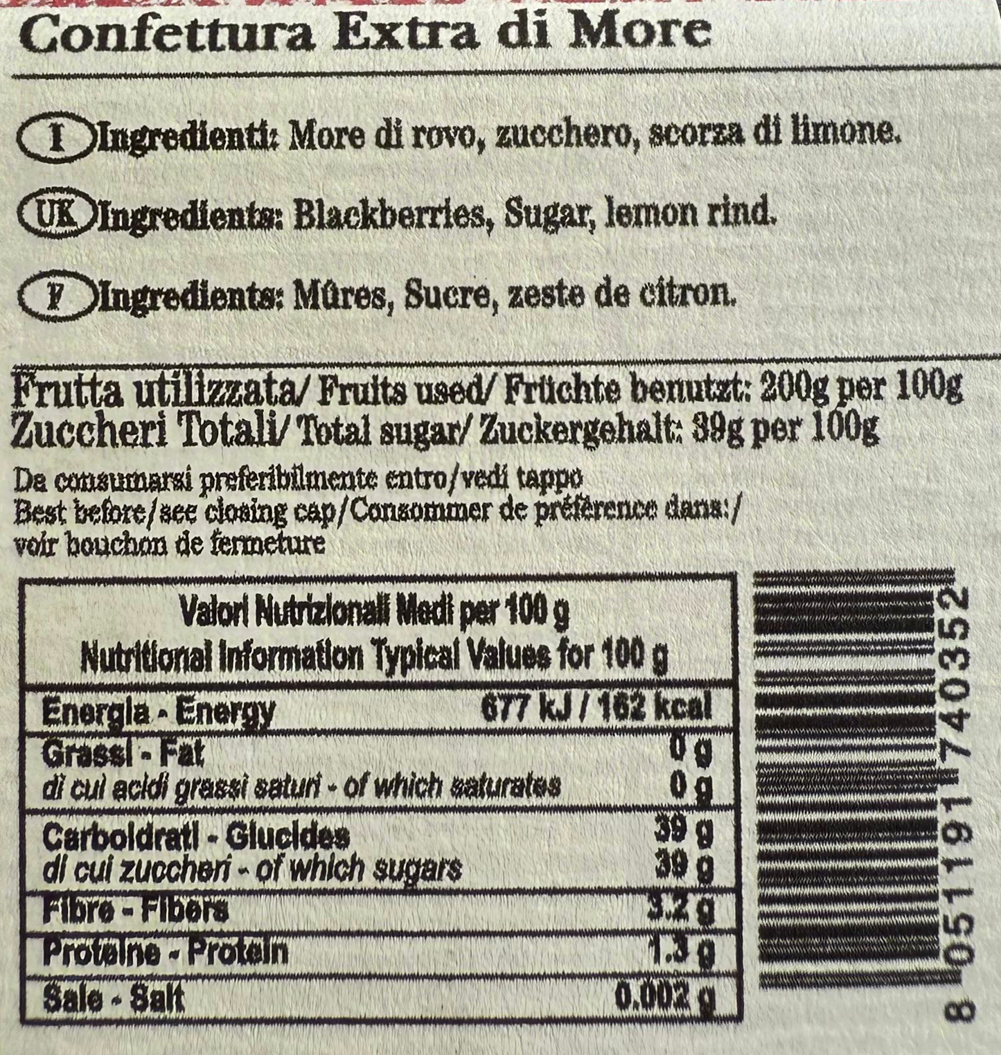 Confettura Extra "Morello" 225g senza Pectina