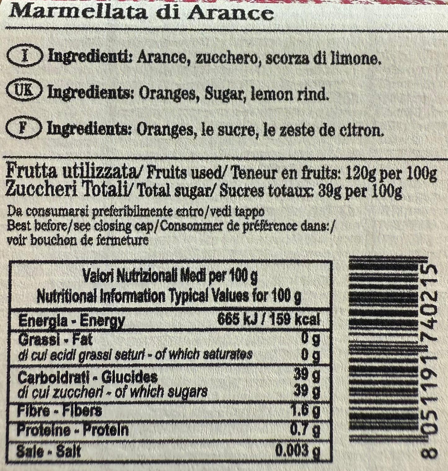 Confettura Extra "Morello" 225g senza Pectina