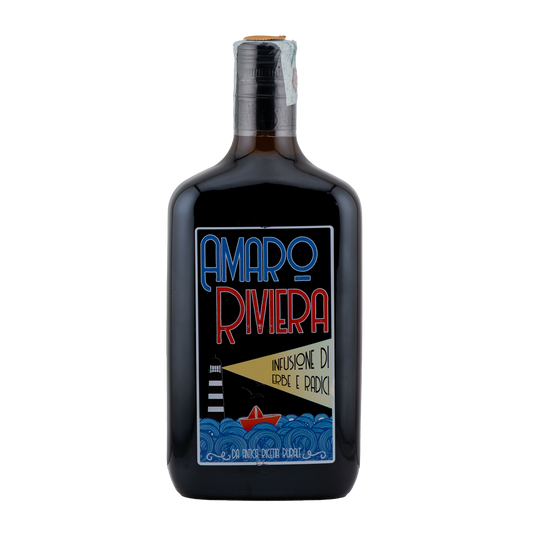 Amaro Riviera bottiglia vista 1 – Luna Nuova Tartufi