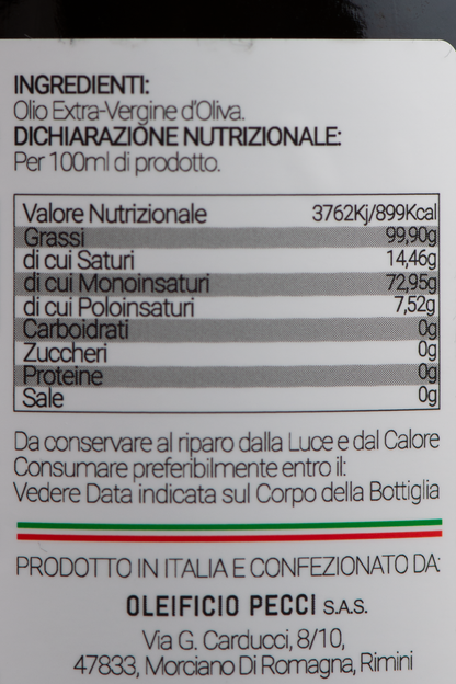 Blend Pecci etichetta ingredienti e valori nutrizionali – Luna Nuova Tartufi