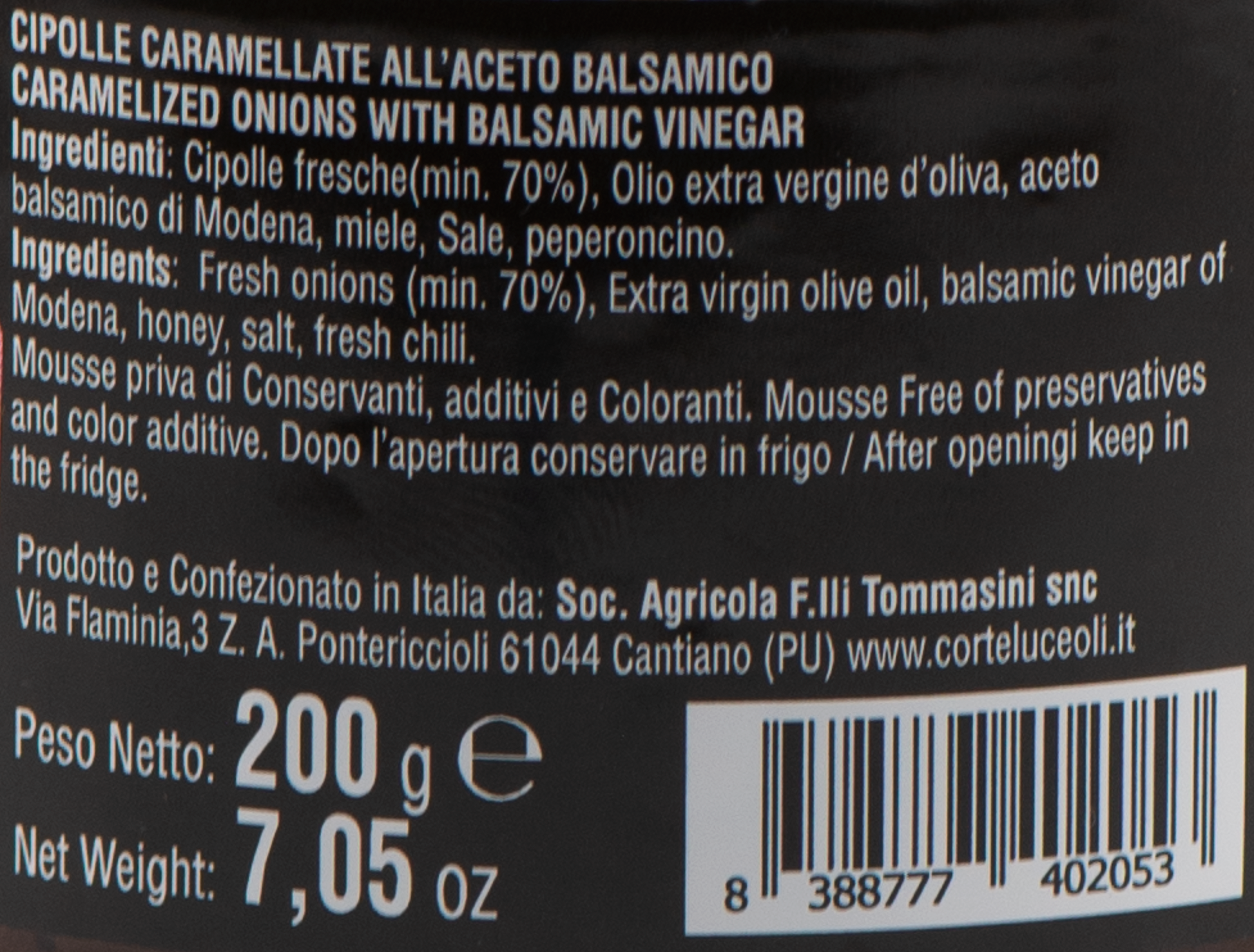 Cipolle Caramellate all'Aceto Balsamico "Cioppi' - Corte Luceoli" – Luna Nuova Tartufi (2)