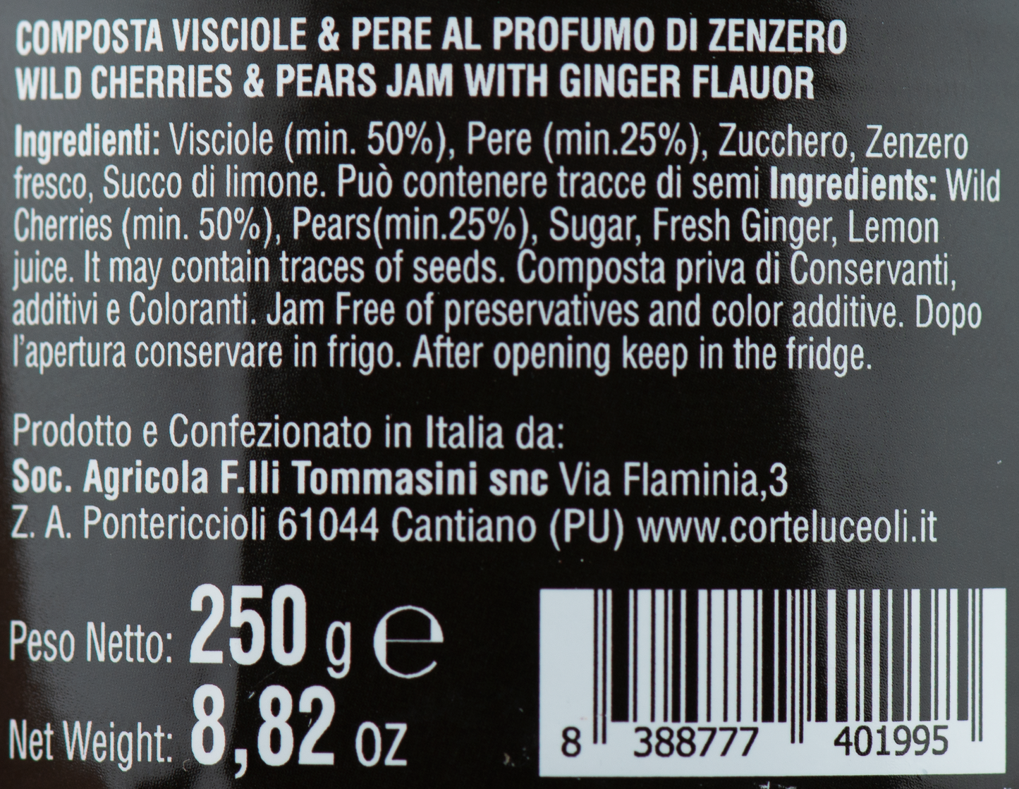 Composta di Visciole e Pere al Profumo di Zenzero "Corte Luceoli" – Luna Nuova Tartufi (2)