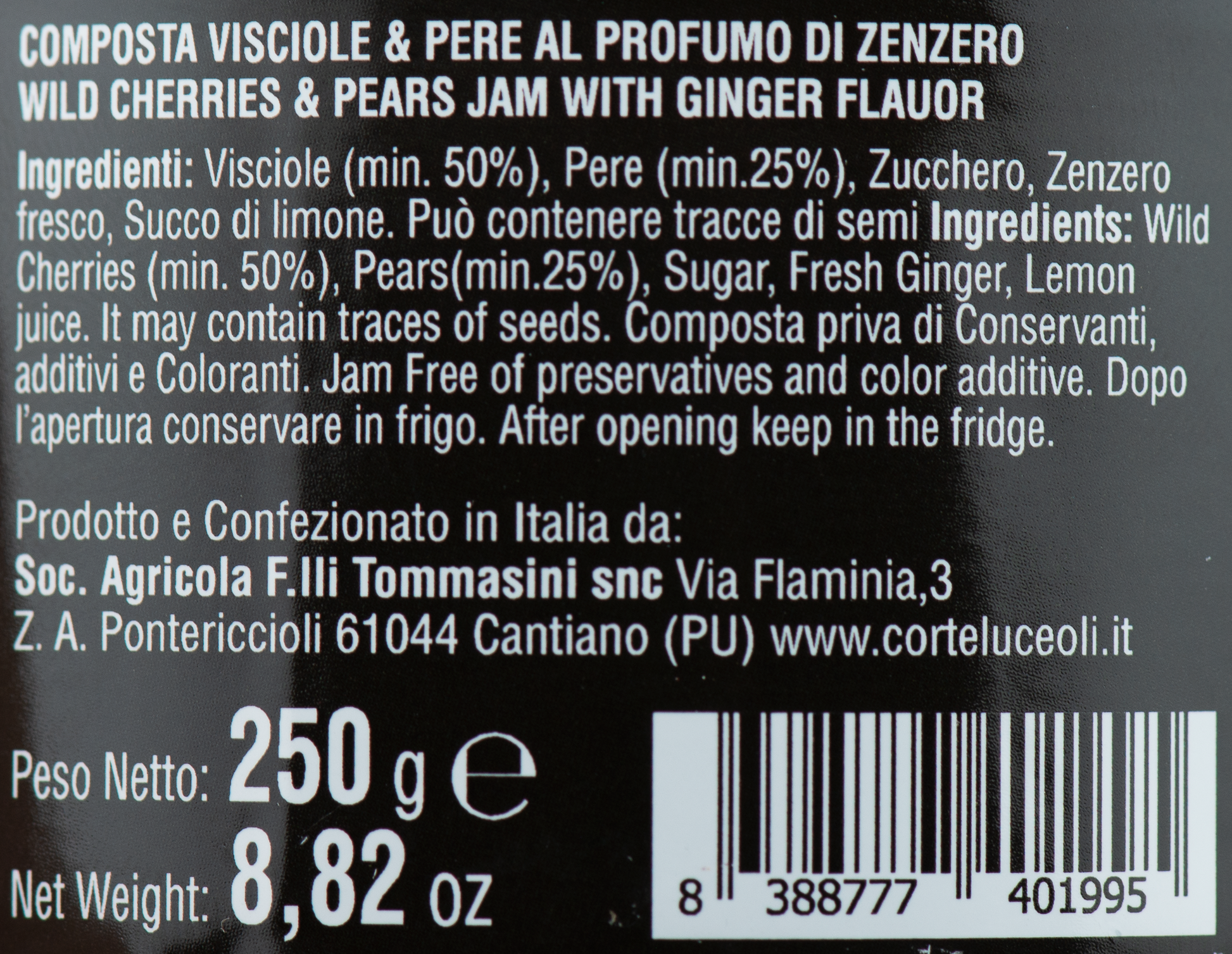Composta di Visciole e Pere al Profumo di Zenzero "Corte Luceoli" – Luna Nuova Tartufi (2)