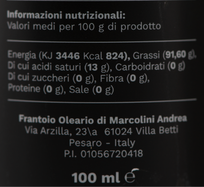 Elisa etichetta ingredienti e valori nutrizionali – Luna Nuova Tartufi