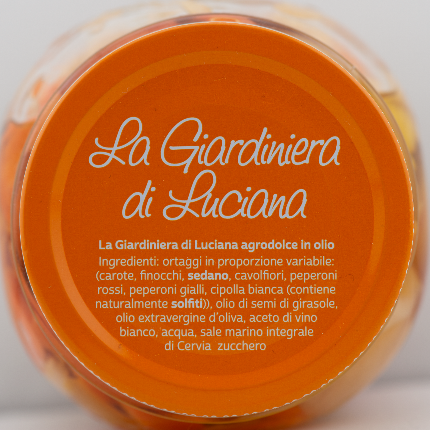 Giardiniera Luciana - Ricca e Fondente etichetta ingredienti e valori nutrizionali 1 – Luna Nuova Tartufi