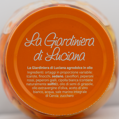 Giardiniera Luciana - Ricca e Fondente etichetta ingredienti e valori nutrizionali 1 – Luna Nuova Tartufi
