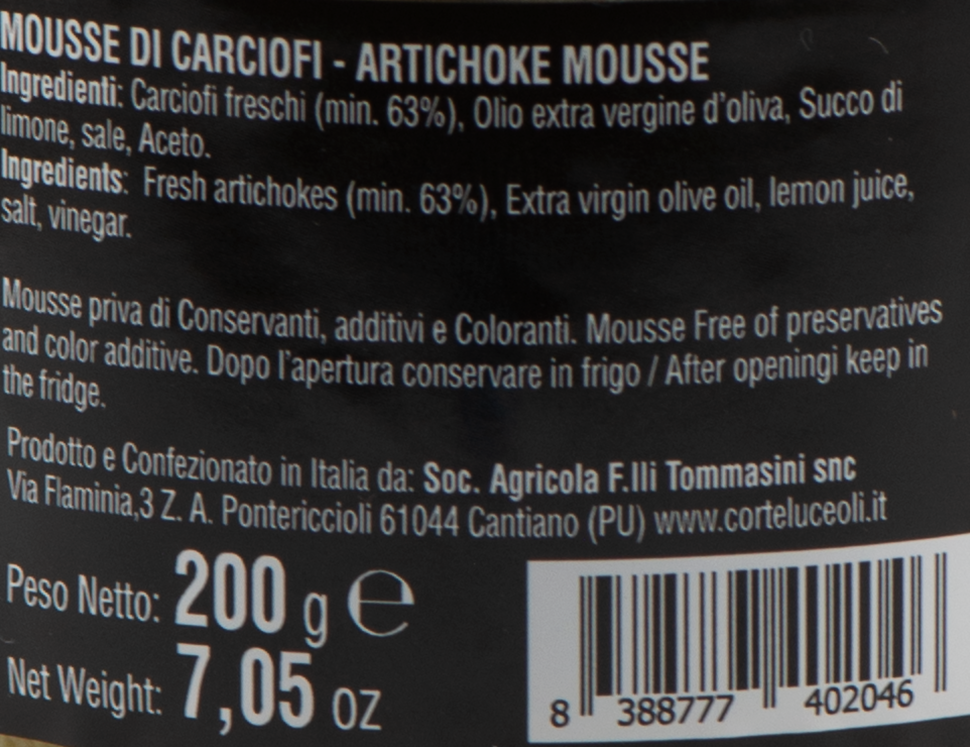 Mousse di Carciofi "Cioffi' - Corte Luceoli" – Luna Nuova Tartufi (2)