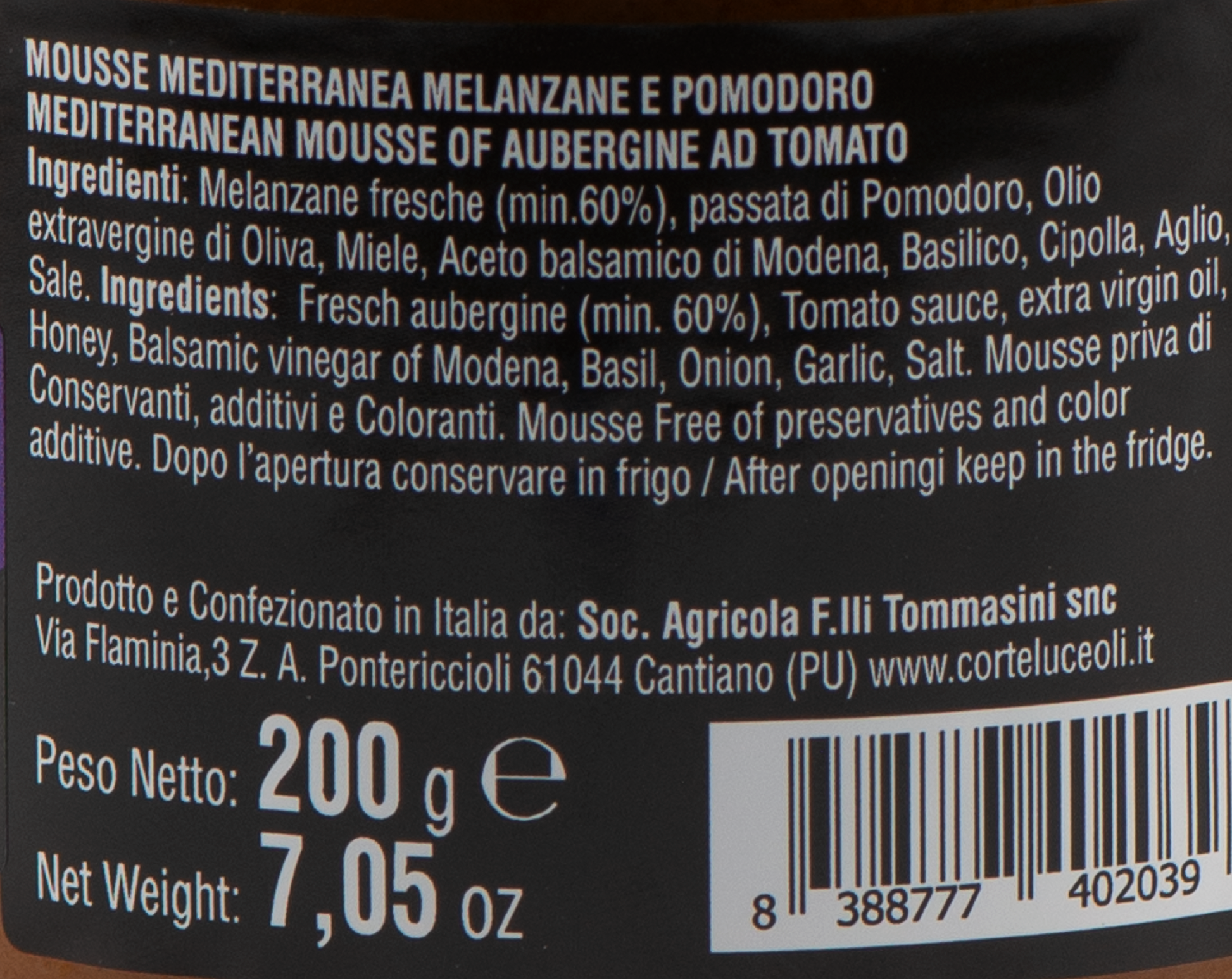 Mousse Mediterranea di Melanzane e Pomodoro "Ma'Ma' - Corte Luceoli" – Luna Nuova Tartufi (2)