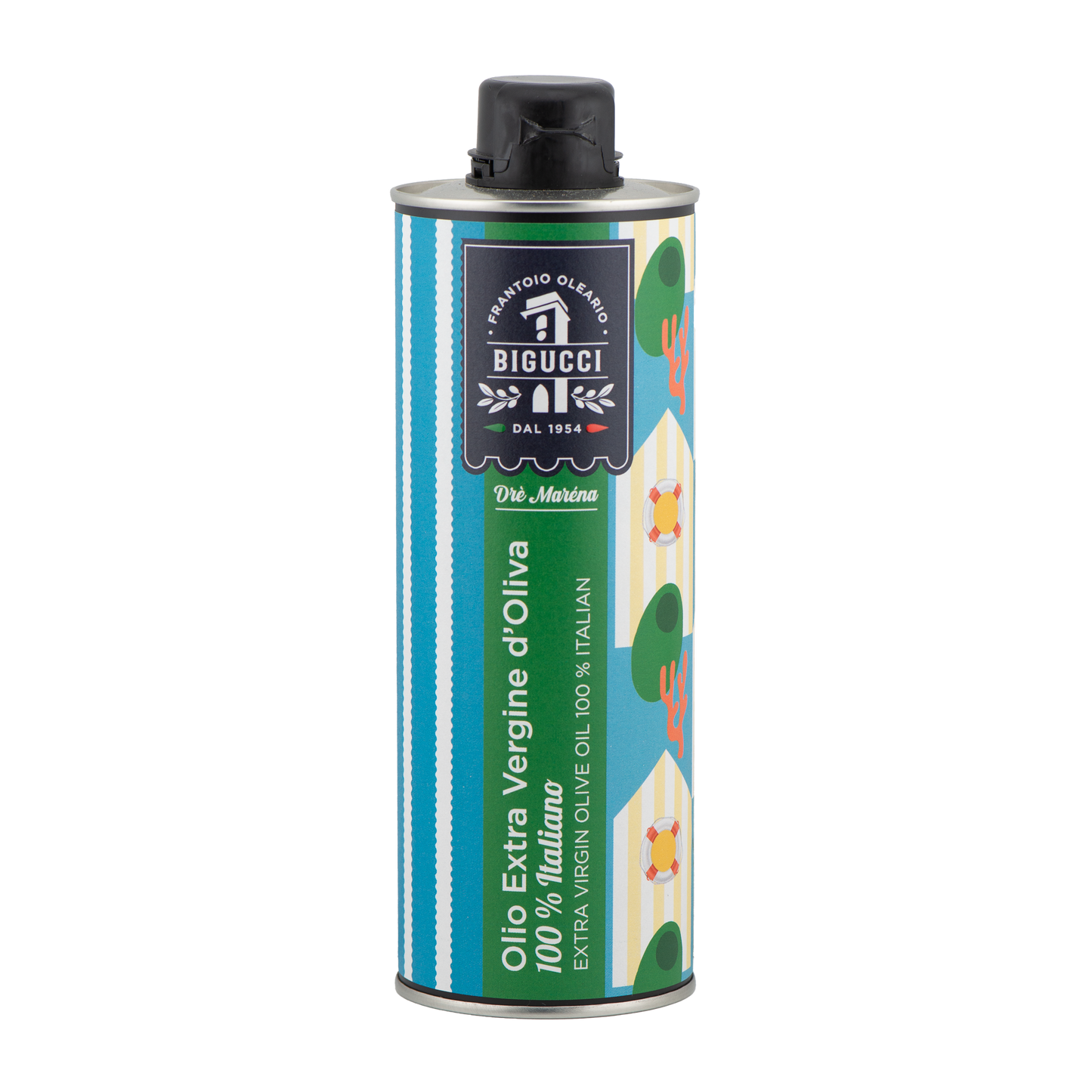 Olio Extra Vergine d'Oliva Drè Maréna latta vista 2 – Luna Nuova Tartufi