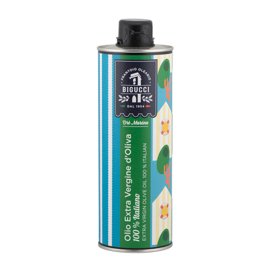 Olio Extra Vergine d'Oliva Drè Maréna latta vista 2 – Luna Nuova Tartufi