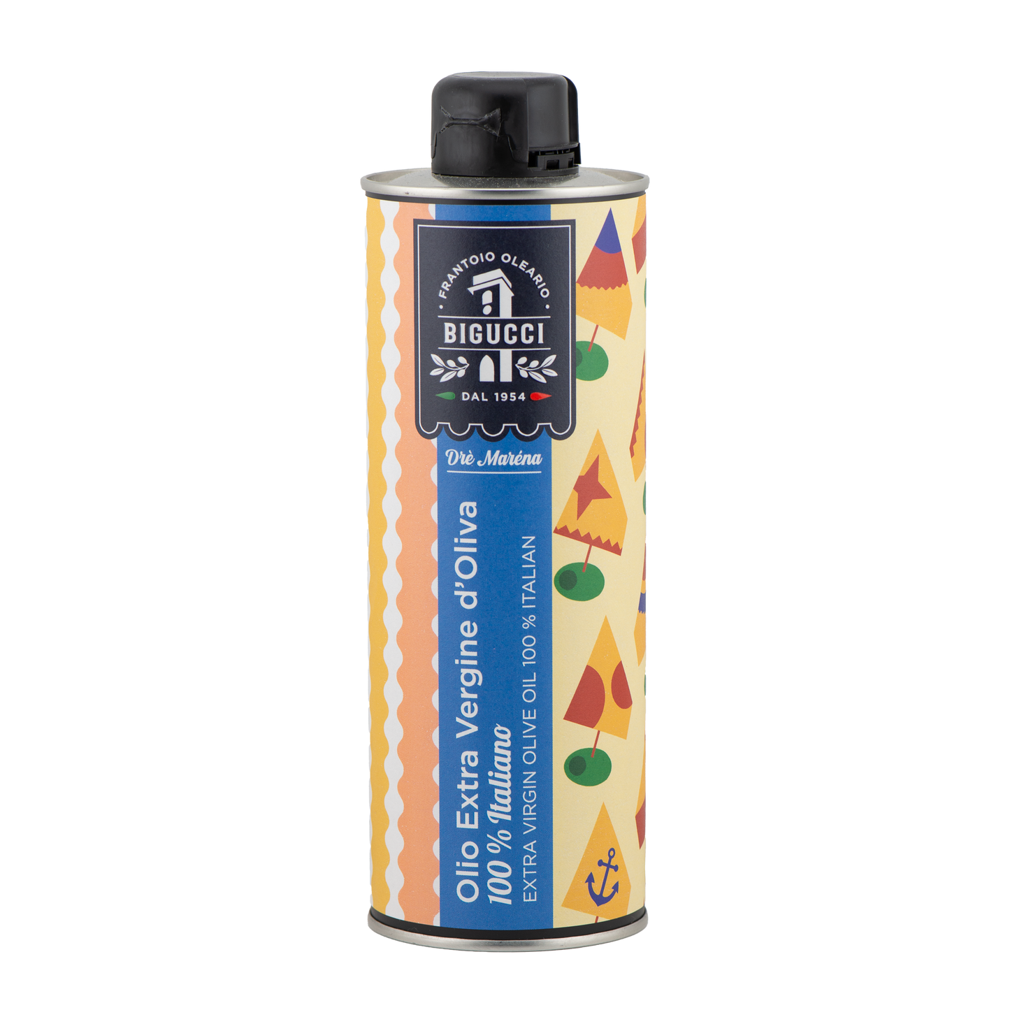 Olio Extra Vergine d'Oliva Drè Maréna latta vista 3 – Luna Nuova Tartufi