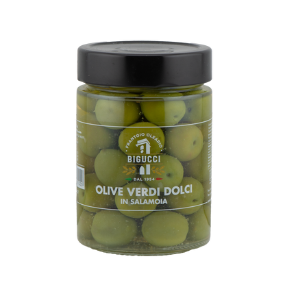 Olive Verdi Dolci in Salamoia vasetto – Luna Nuova Tartufi