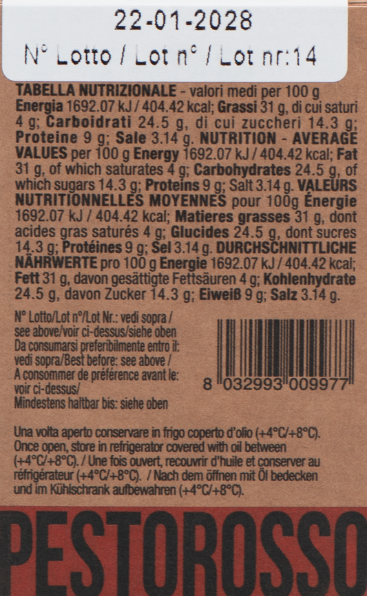 Pesto Rosso ai Pomodori Secchi "Filotea" – Luna Nuova Tartufi (2)