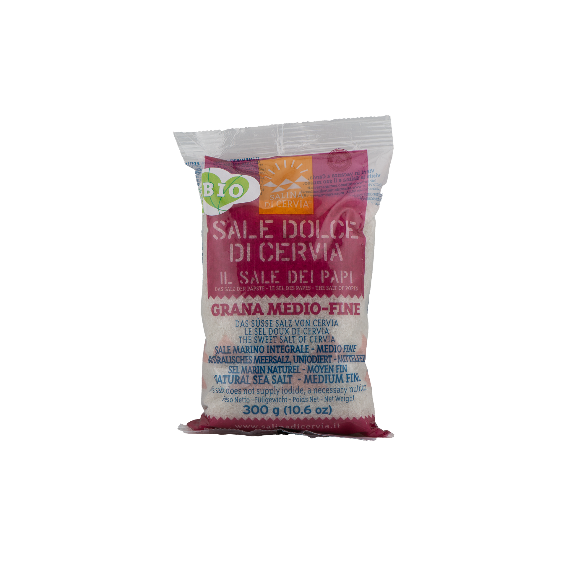 Sale Dolce di Cervia Grana Medio-Fine BIO 300g "Salina di Cervia" – Luna Nuova Tartufi