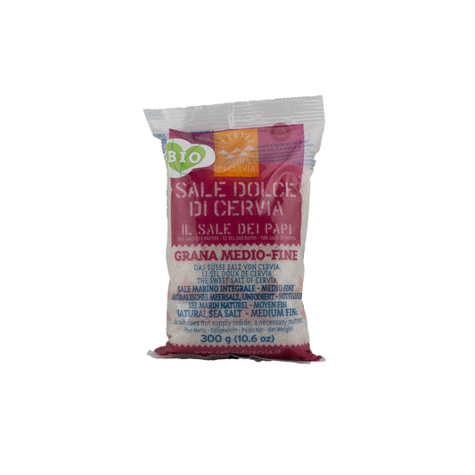 Sale Dolce di Cervia Grana Medio-Fine BIO 300g "Salina di Cervia" – Luna Nuova Tartufi