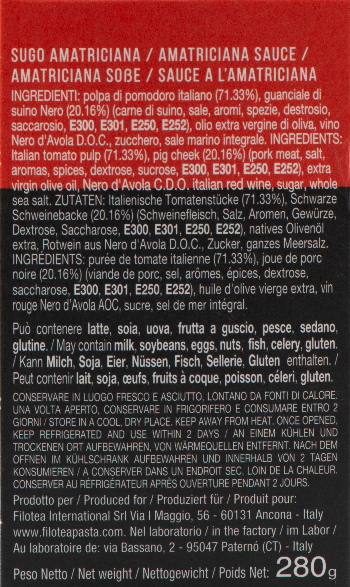 Sugo all'Amatriciana "Filotea" – Luna Nuova Tartufi (3)