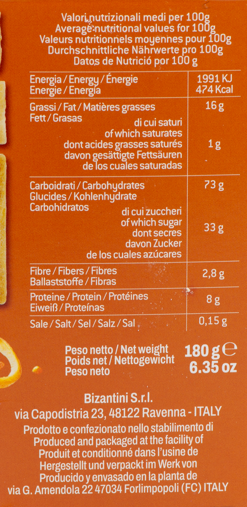 Tessere Dolci all'Arancia Candita Bio etichetta ingredienti e valori nutrizionali 2 – Luna Nuova Tartufi