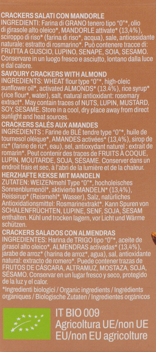 Tessere Salate alle Mandorle Bio etichetta ingredienti e valori nutrizionali 1 – Luna Nuova Tartufi