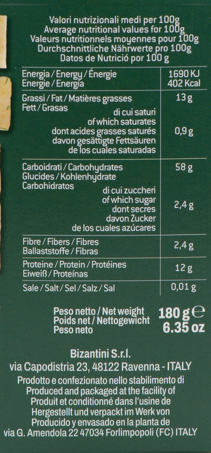 Tessere Salate al Rosmarino Bio etichetta ingredienti e valori nutrizionali 2 – Luna Nuova Tartufi